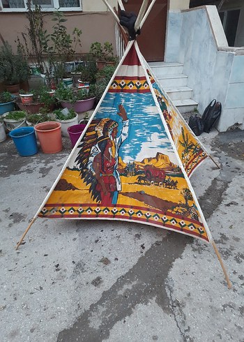 Baskılı  kovboy Çocuk cadir Camel Renk - Görsel 2