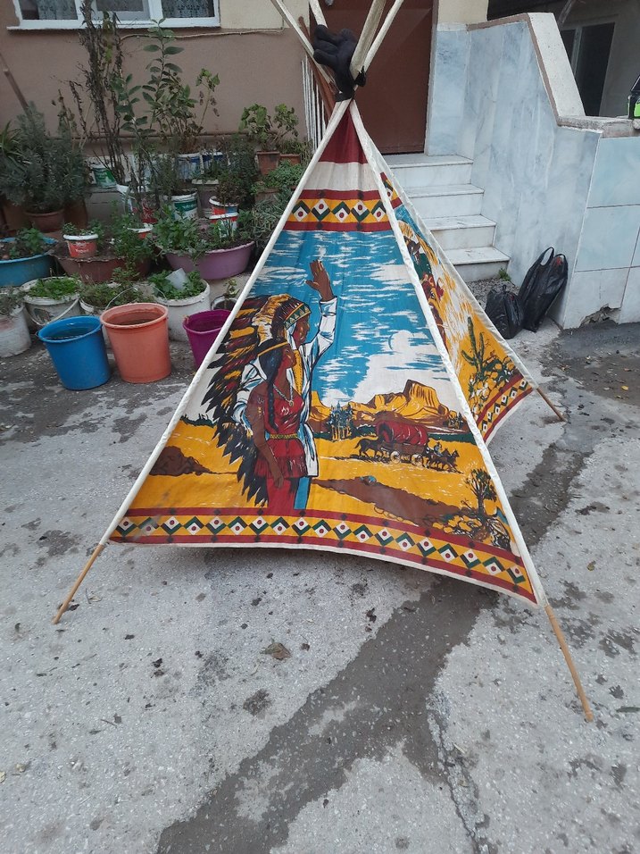 Baskılı  kovboy Çocuk cadir Camel Renk - Görsel 2