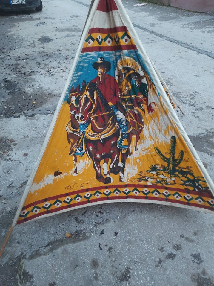 Baskılı  kovboy Çocuk cadir Camel Renk - Görsel 5