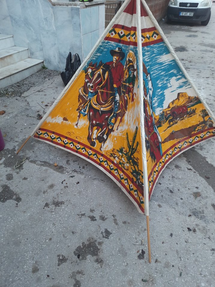 Baskılı  kovboy Çocuk cadir Camel Renk - Görsel 4