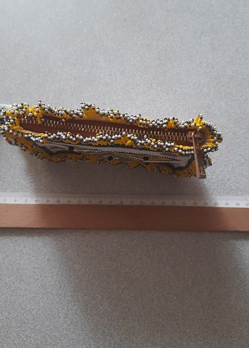 Boncuk İşlemeli Bohem Kadın Portföy Çanta - Görsel 3