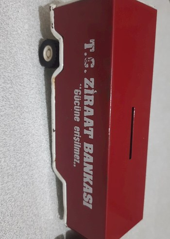 Kırmızı ziraat bankası Kamyon kumbara - Görsel 2