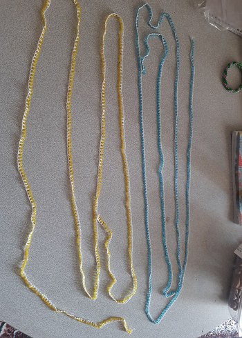 Nakışlı Çok Renkli Kadın orme Zinciri - Görsel 2