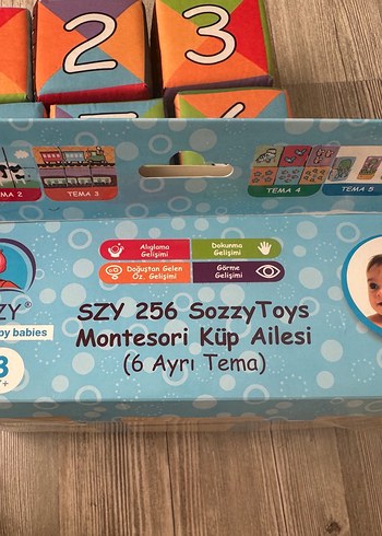 Diğer Sozzy Toys Renkli Montessori Sayı Yapbozu (6 Ay+ Tema)