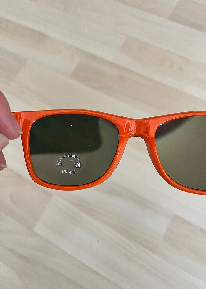 Aynalı turuncu renk güneş gözlüğü - Görsel 4