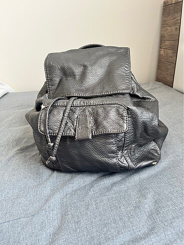 Mavi yıkama deri çanta - Görsel 7