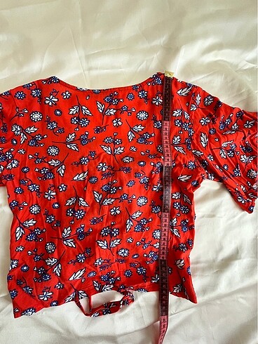 Çiçekli ipli bluz gömle - Görsel 5