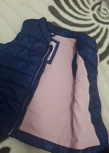 Parlak Mavi kız  Çocuk Fermuarlı Yelek - Görsel 3