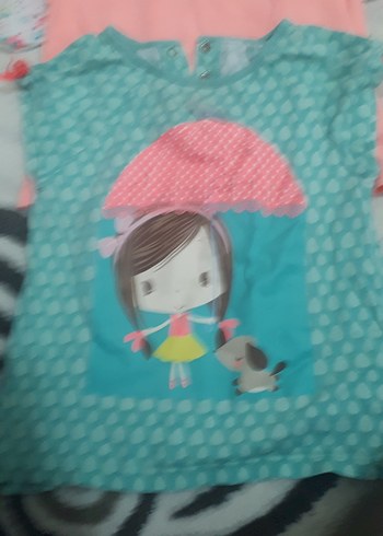 Kız Çocuk Pembe Düğmeli Polo Yaka Tişört - Görsel 4