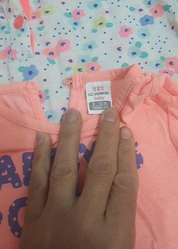 Kız Çocuk Pembe Düğmeli Polo Yaka Tişört - Görsel 3