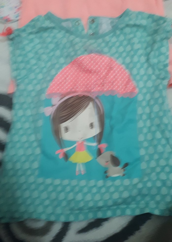 Kız Çocuk Pembe Düğmeli Polo Yaka Tişört - Görsel 4