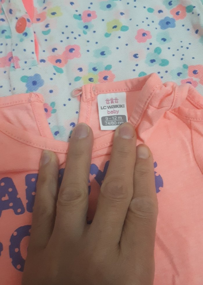 Kız Çocuk Pembe Düğmeli Polo Yaka Tişört - Görsel 3