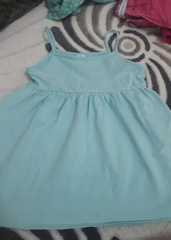 Kelebek Baskılı Mor Kız Elbisesi - Görsel 3