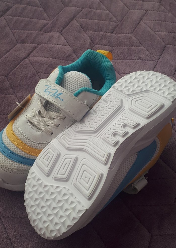 Unisex  Çok Renkli Cırtlı Spor Ayakkabı - Görsel 4