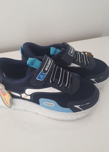 Mavi Erkek Çocuk Spor Ayakkabı Velcro Bantlı - Görsel 3