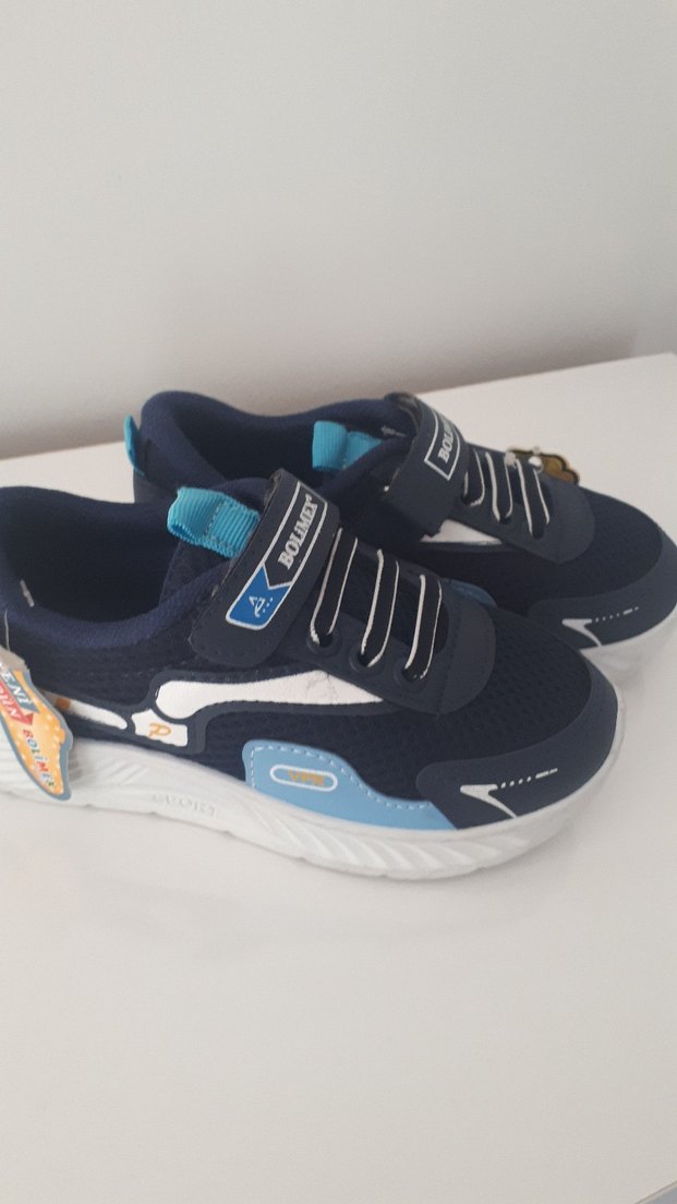 Mavi Erkek Çocuk Spor Ayakkabı Velcro Bantlı - Görsel 3