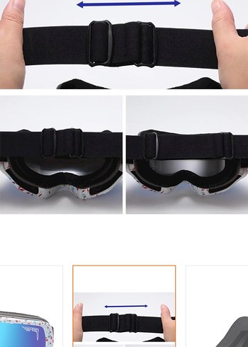 Mavi Tie-Dye Kayak Gözlüğü Velcro Bantlı - Görsel 5