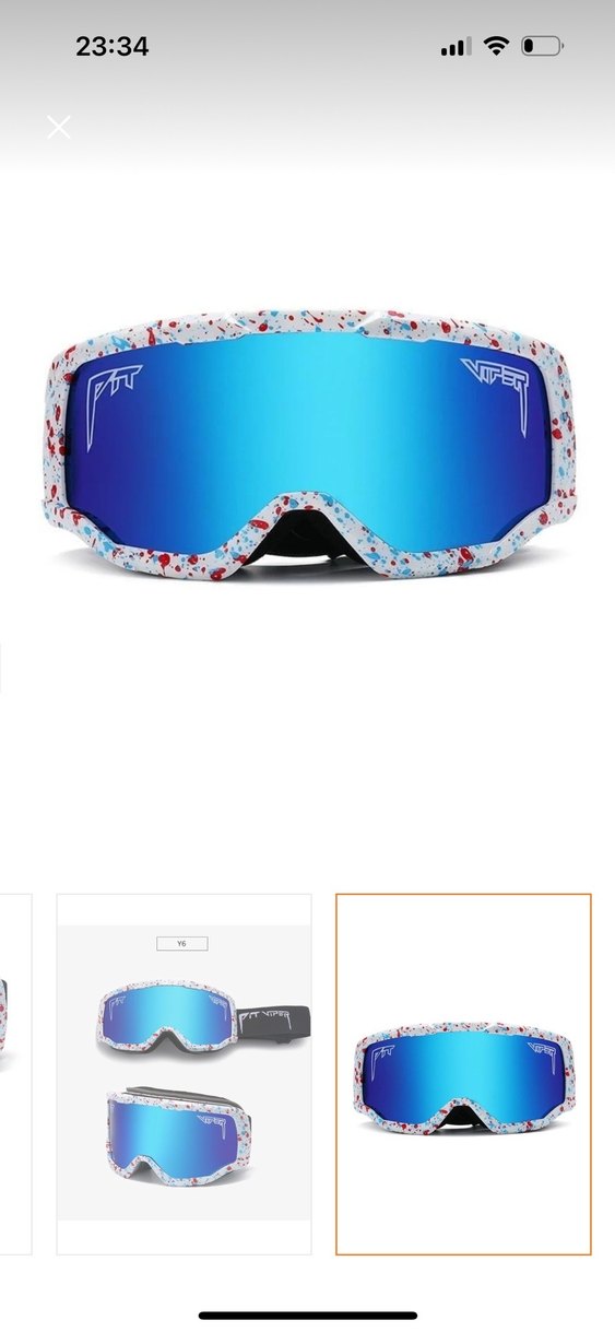 Mavi Tie-Dye Kayak Gözlüğü Velcro Bantlı - Görsel 2