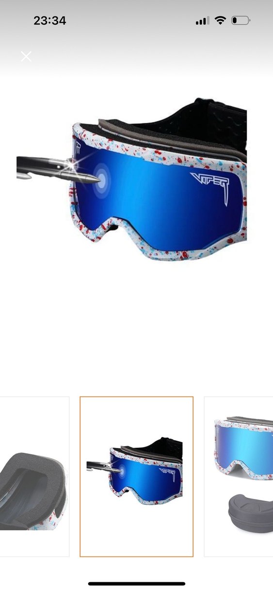 Mavi Tie-Dye Kayak Gözlüğü Velcro Bantlı - Görsel 4