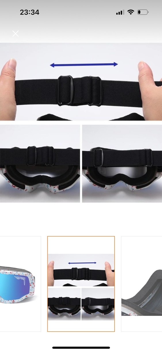 Mavi Tie-Dye Kayak Gözlüğü Velcro Bantlı - Görsel 5