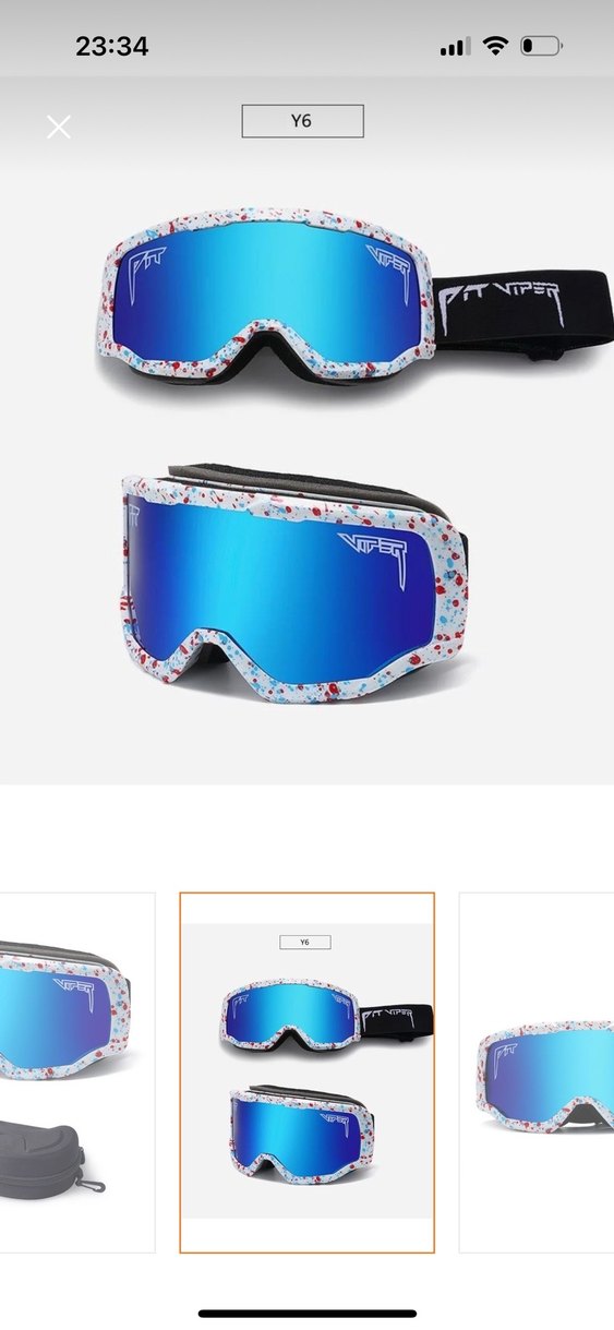 Mavi Tie-Dye Kayak Gözlüğü Velcro Bantlı - Görsel 3