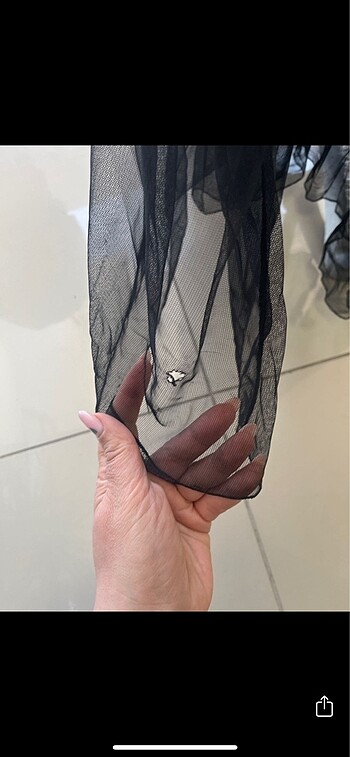 Kısa tül detay abiye - Görsel 7