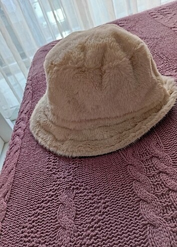 Deri peluş çift yönlü pucket şapka
