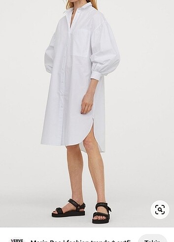 H&M H&M PAMUKLU GÖMLEK ELBISE
