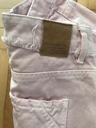 Zara Zara culotte pembe jean pantolon