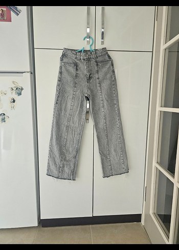 Diğer Gri Salaş Kadın Kot Pantolon