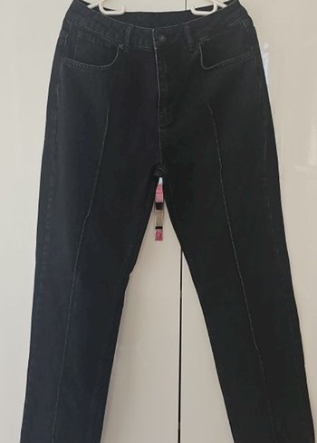 Siyah Kadın Denim Jean, Normal Boy, Rahat Kesim