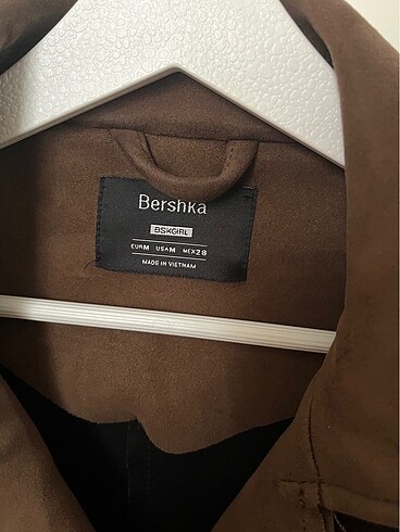 m Beden kahverengi Renk Bershka suni süet kahverengi çeket