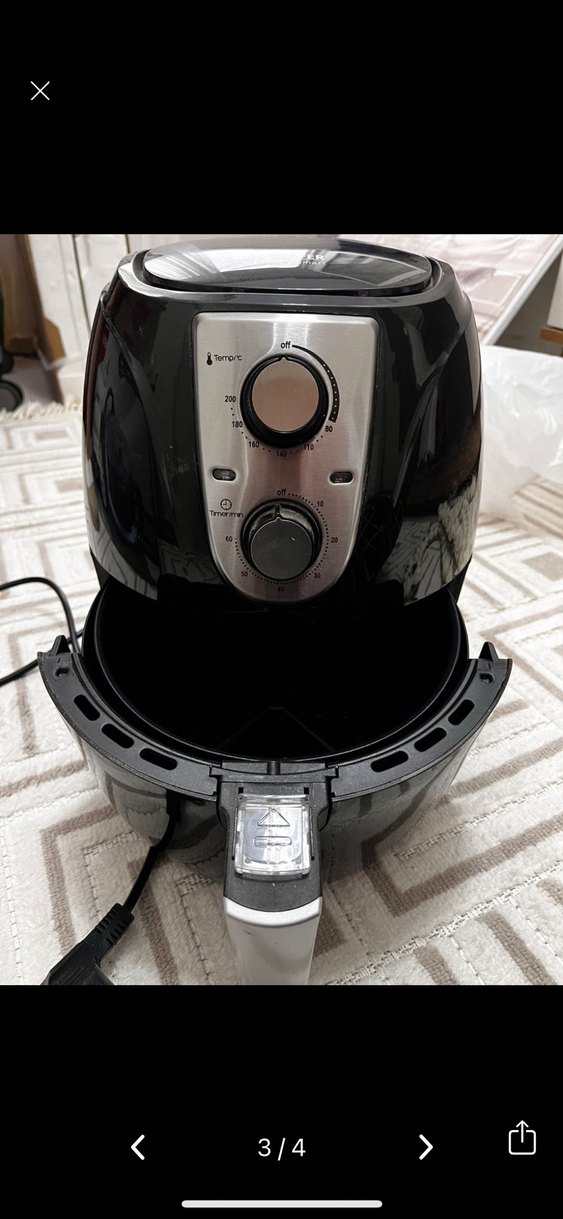 Siyah Elektrikli Hava Fritözü - Görsel 2