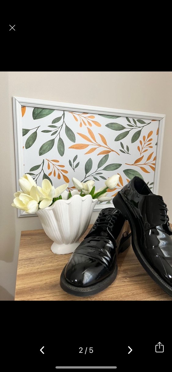 Siyah Parlak Desenli Klasik Erkek Ayakkabı - Görsel 2