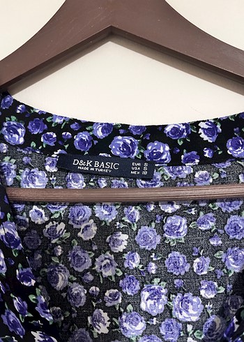 Mor Bağcıklı V Yaka Uzun Kollu Bohem Elbise - Görsel 3