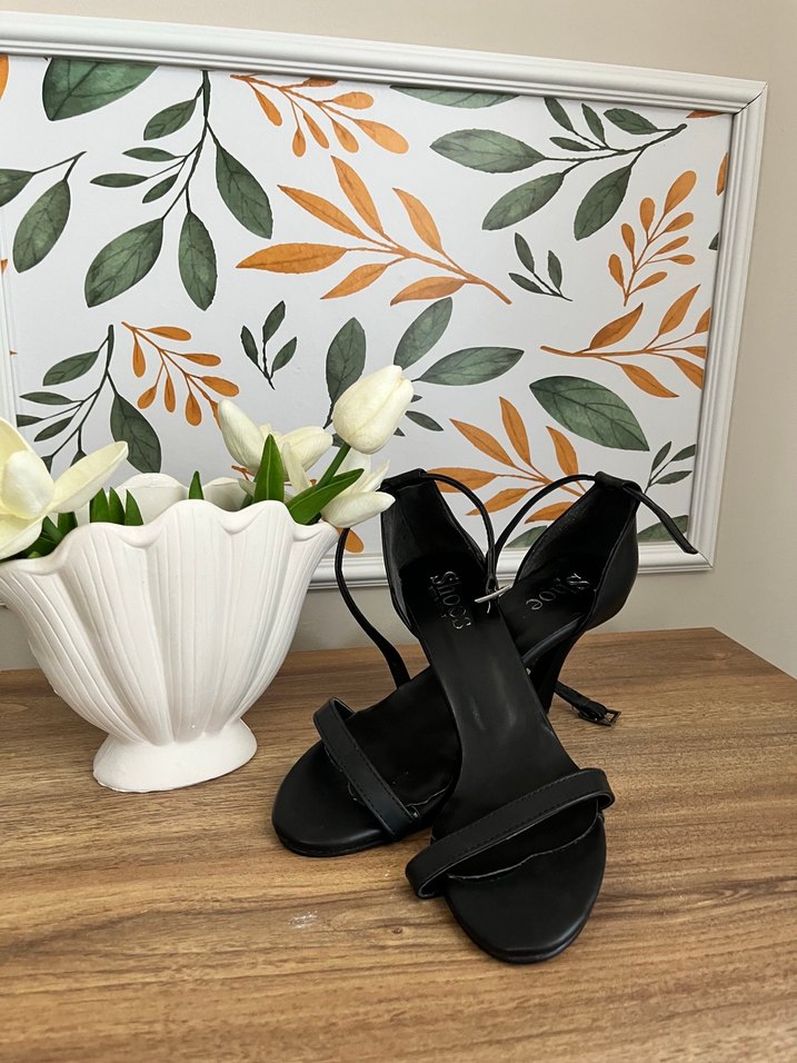 Siyah Yılan Desenli Stiletto Topuklu Kadın Ayakkabı - Görsel 2