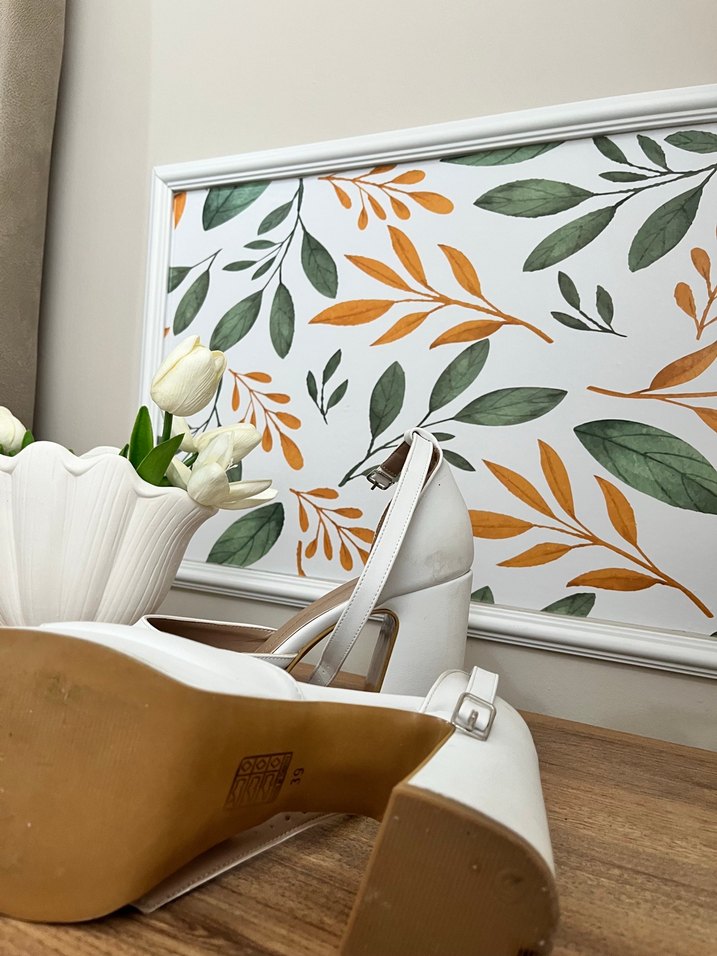 Beyaz Platform Topuklu Kadın Ayakkabı - Görsel 4