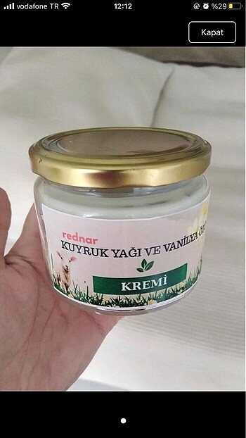 Kuyruk yağı krem