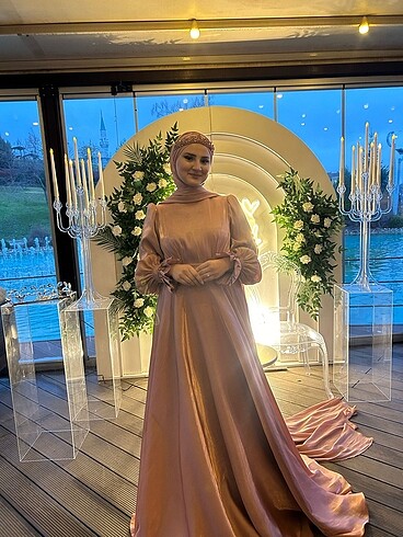 38 Beden çeşitli Renk Tesettur abiye nişanlık mezuniyet elbisesi