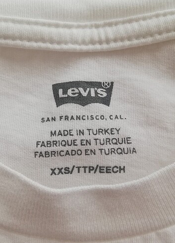 xs Beden beyaz Renk Levi's Tshirt 