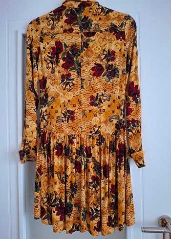 Çiçek Desenli Uzun Kollu Bohem Elbise - Görsel 4