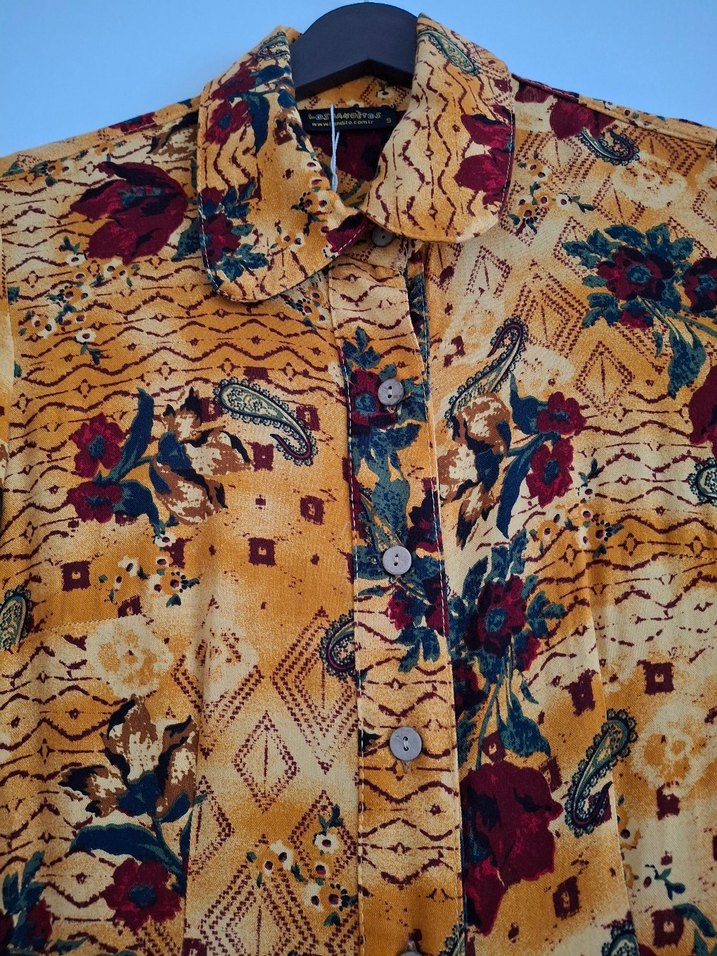 Çiçek Desenli Uzun Kollu Bohem Elbise - Görsel 2