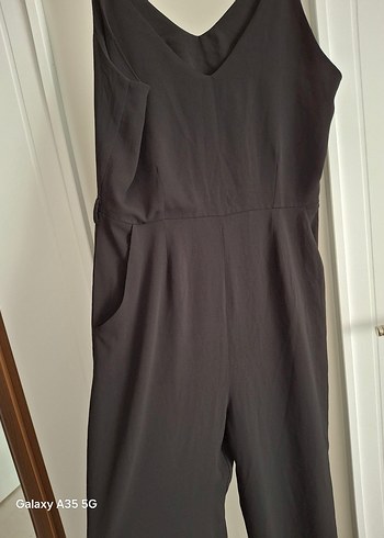 Quzu marka Siyah V Yaka Kadın Tulum - Görsel 5