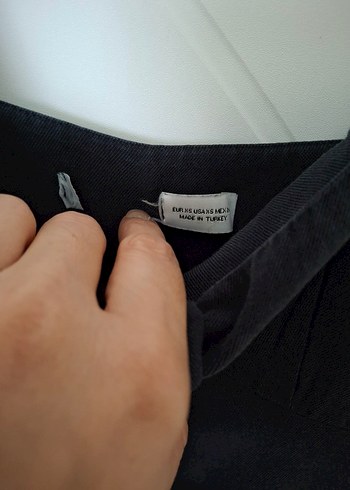 Zara Siyah V Yakalı Uzun Keten Tulum - Görsel 7