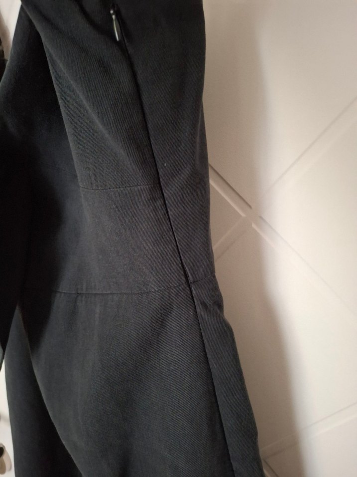 Zara Siyah V Yakalı Uzun Keten Tulum - Görsel 4