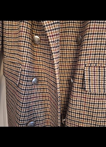 xl Beden kahverengi Renk Kase blazer ceket