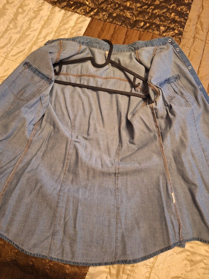 Mavi Denim Düğmeli Kadın Gömlek - Görsel 4