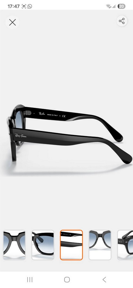 Ray-Ban Kadın Gözlük Mavi Degrade Camlı - Görsel 3