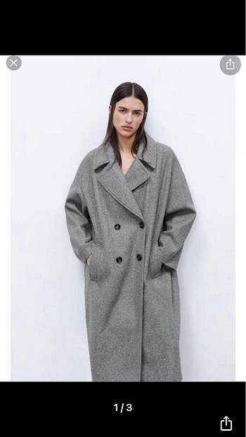 Zara oversize gri kaban