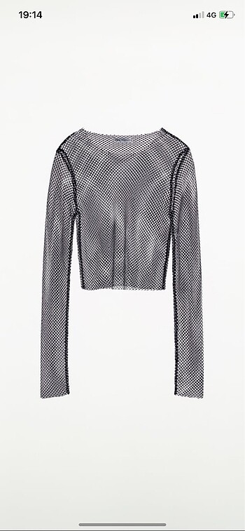Zara parlak taşlı bluz
